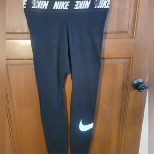 Nike Black Leggings with White Logo